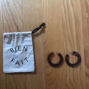 Madewell Brown Acetate Hoop Earrings